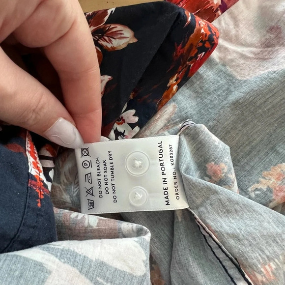 NN07 No Nationality Tyrion Short Sleeve Button Down Print Shirt size small - Picture 7 of 7